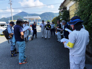 点検前打ち合わせ状況